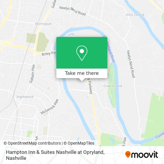 Hampton Inn & Suites Nashville at Opryland map