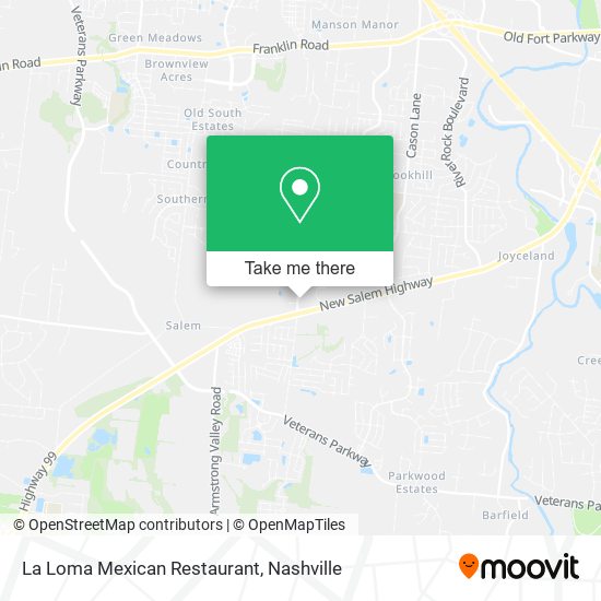 La Loma Mexican Restaurant map