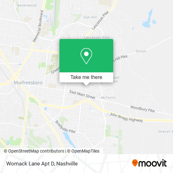 Womack Lane Apt D map