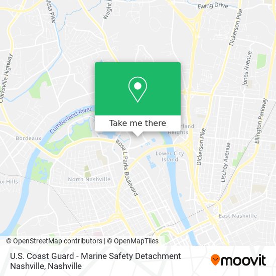 U.S. Coast Guard - Marine Safety Detachment Nashville map