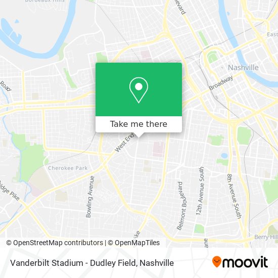 Mapa de Vanderbilt Stadium - Dudley Field