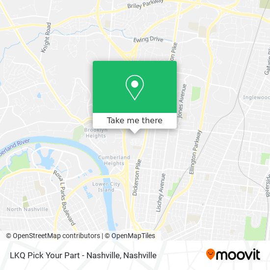 LKQ Pick Your Part - Nashville map