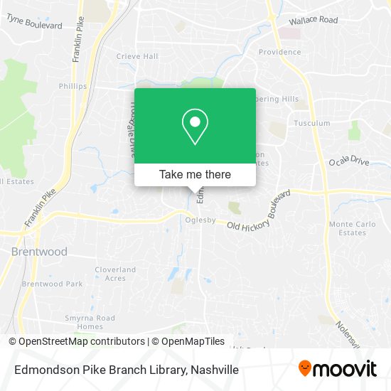 Edmondson Pike Branch Library map