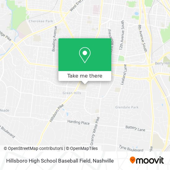 Mapa de Hillsboro High School Baseball Field
