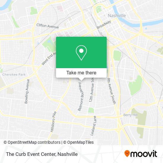 The Curb Event Center map