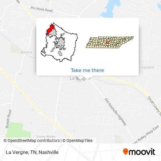 La Vergne, TN map