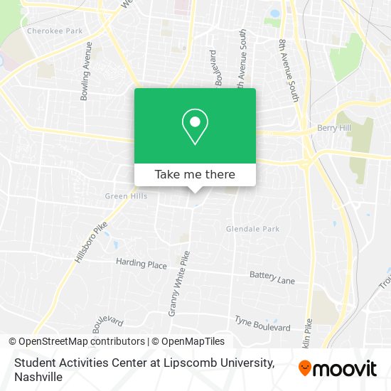 Student Activities Center at Lipscomb University map