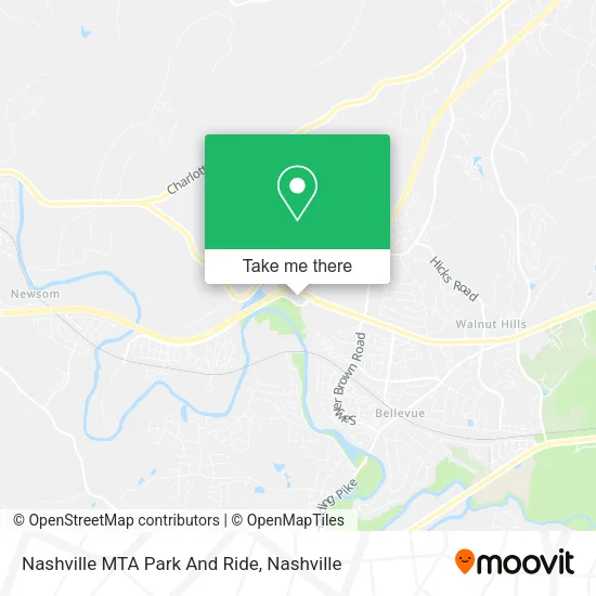 Nashville MTA Park And Ride map