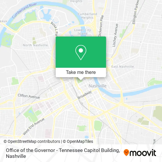 Office of the Governor - Tennessee Capitol Building map