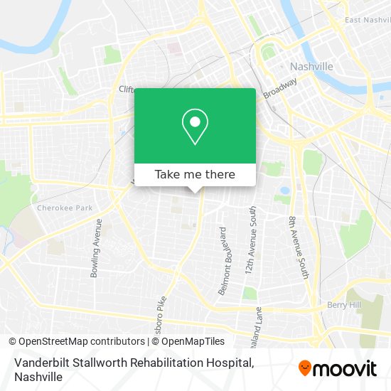 Vanderbilt Stallworth Rehabilitation Hospital map