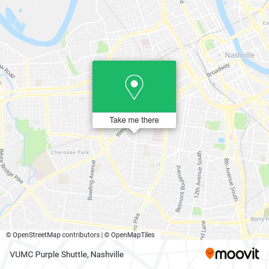 VUMC Purple Shuttle map