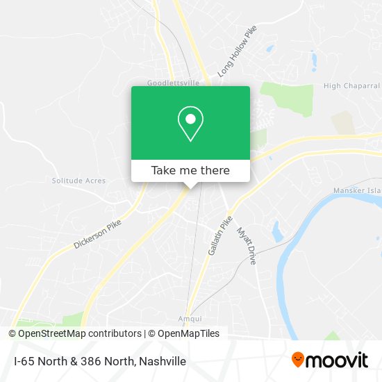 I-65 North & 386 North map