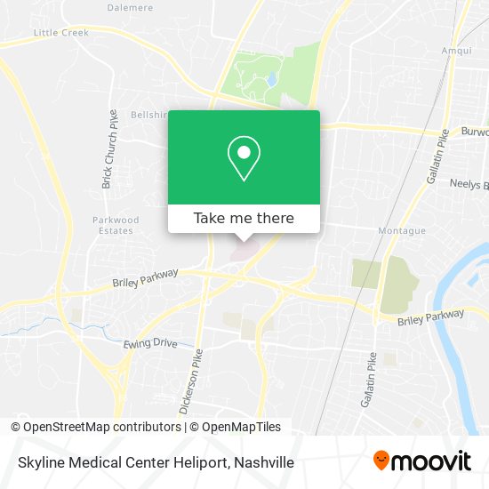 Skyline Medical Center Heliport map