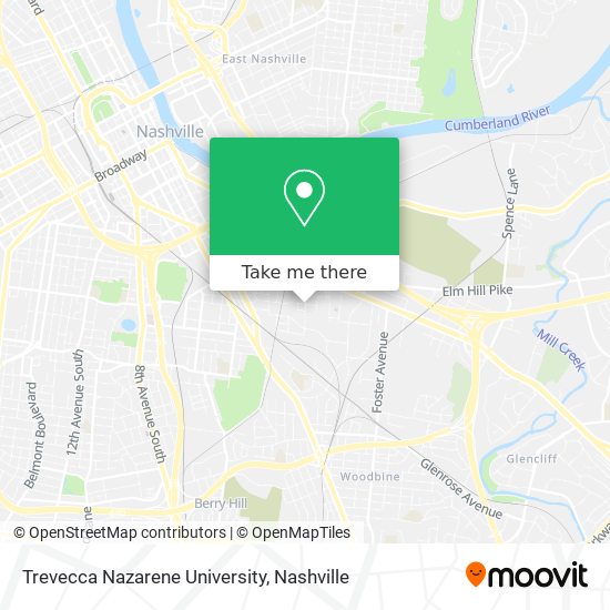Trevecca Nazarene University map