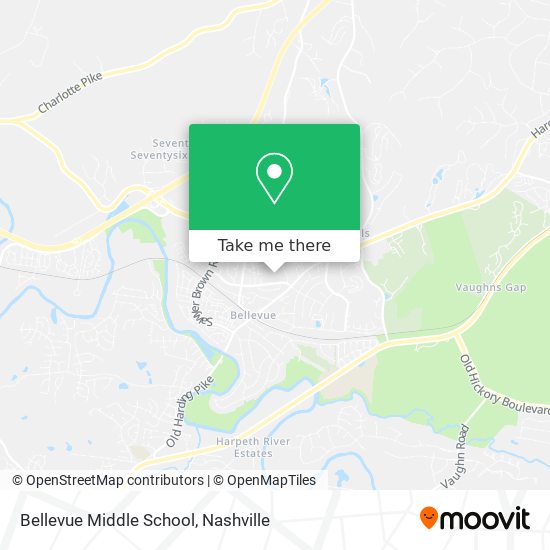 Bellevue Middle School map