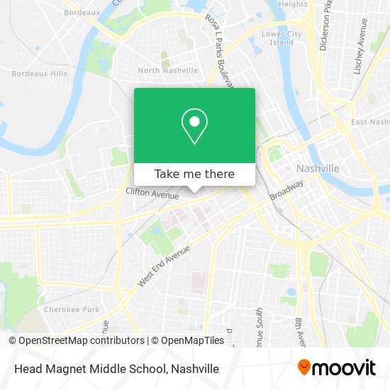 Head Magnet Middle School map
