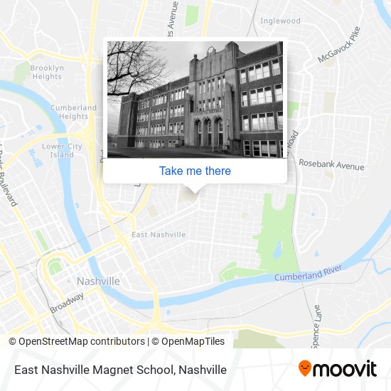 East Nashville Magnet School map