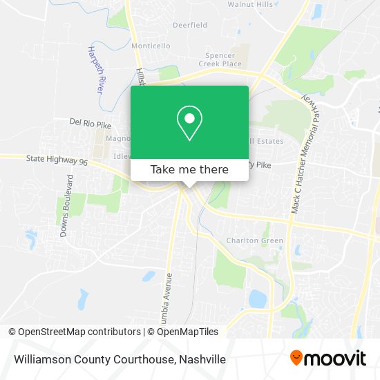Williamson County Courthouse map