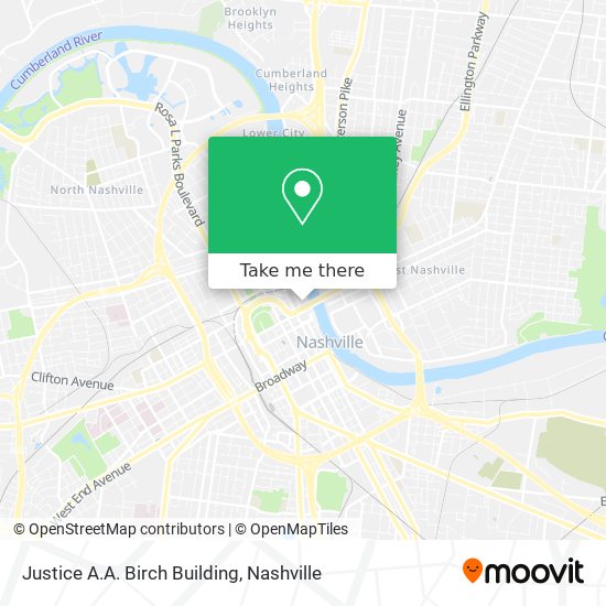 Mapa de Justice A.A. Birch Building