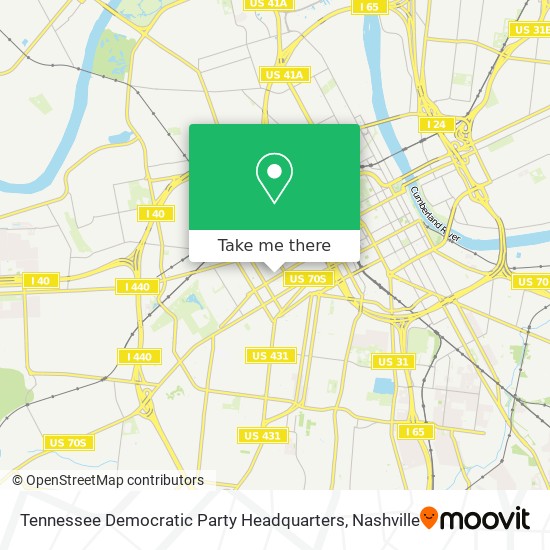 Mapa de Tennessee Democratic Party Headquarters
