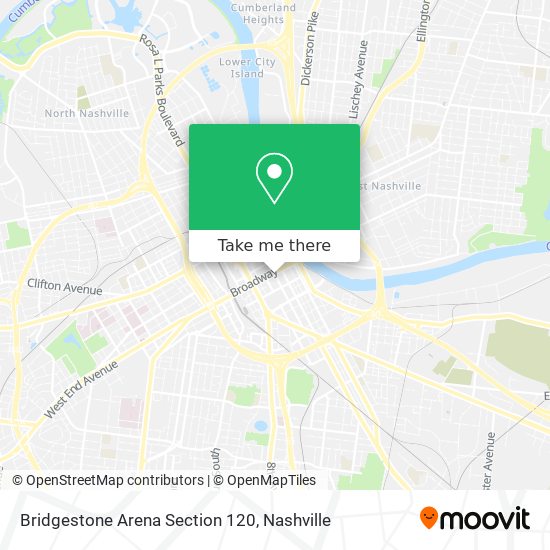 Mapa de Bridgestone Arena Section 120