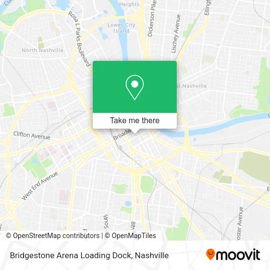 Bridgestone Arena Loading Dock map