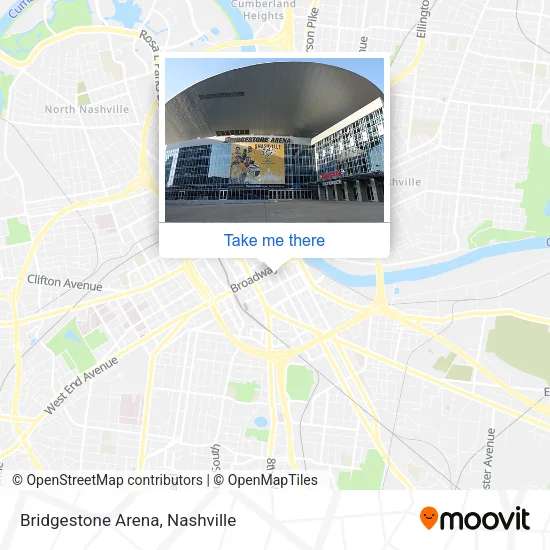 Bridgestone Arena map