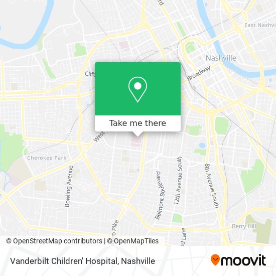 Mapa de Vanderbilt Children' Hospital