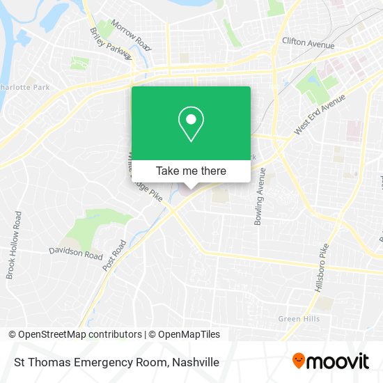 St Thomas Emergency Room map