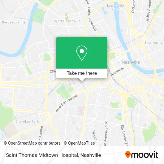 Mapa de Saint Thomas Midtown Hospital