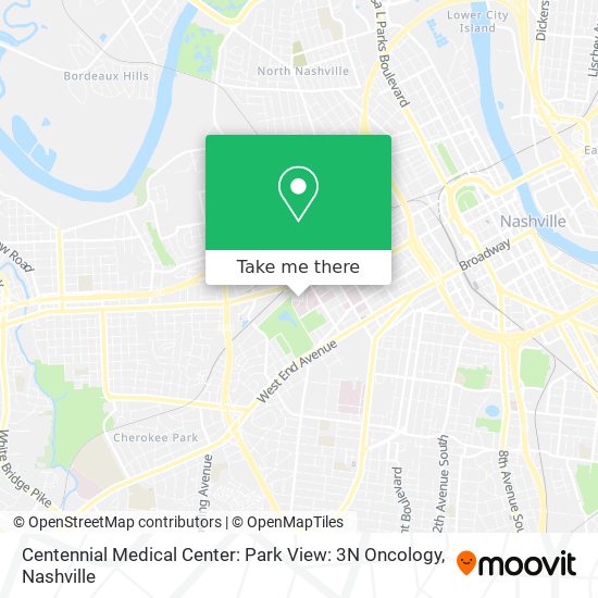 Mapa de Centennial Medical Center: Park View: 3N Oncology