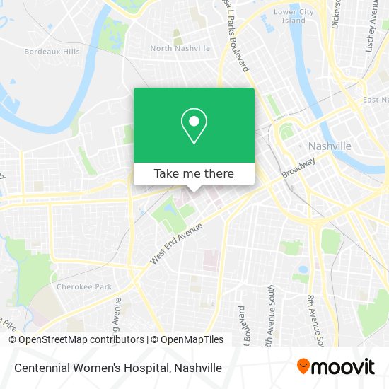 Mapa de Centennial Women's Hospital
