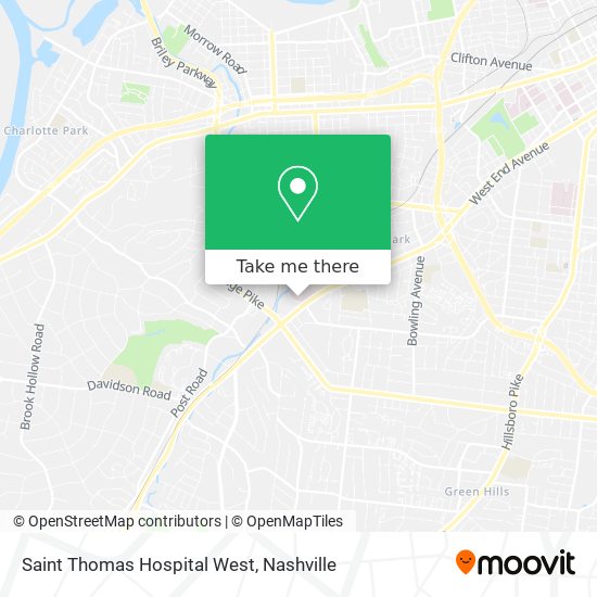 Mapa de Saint Thomas Hospital West