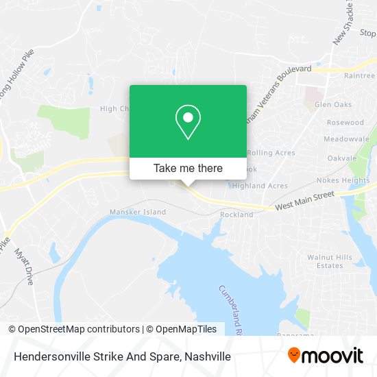 Hendersonville Strike And Spare map