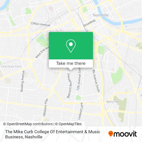 Mapa de The Mike Curb College Of Entertainment & Music Business