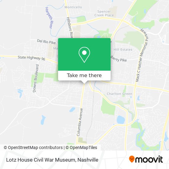 Lotz House Civil War Museum map