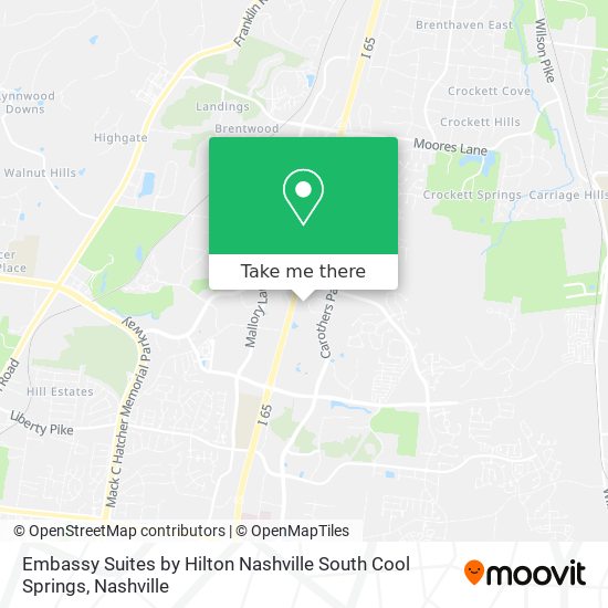Mapa de Embassy Suites by Hilton Nashville South Cool Springs