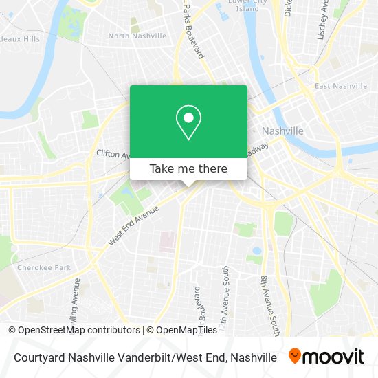 Mapa de Courtyard Nashville Vanderbilt / West End