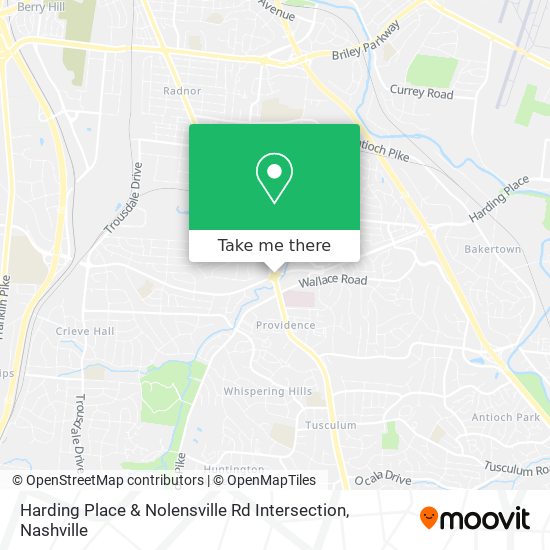 Harding Place & Nolensville Rd Intersection map