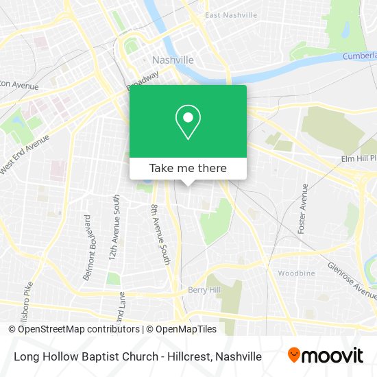 Long Hollow Baptist Church - Hillcrest map