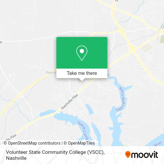 Volunteer State Community College (VSCC) map