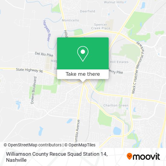 Williamson County Rescue Squad Station 14 map