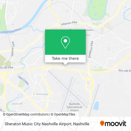 Sheraton Music City Nashville Airport map
