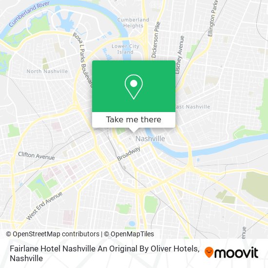 Fairlane Hotel Nashville An Original By Oliver Hotels map