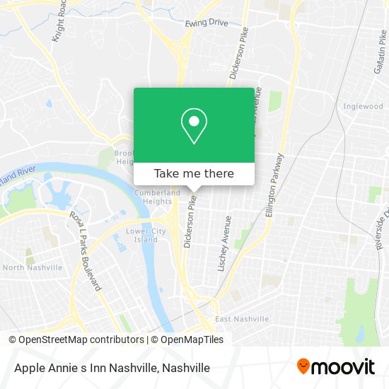 Apple Annie s Inn Nashville map