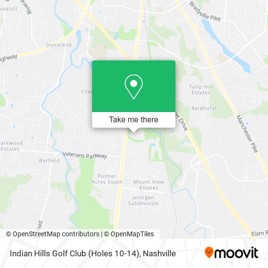 Mapa de Indian Hills Golf Club (Holes 10-14)