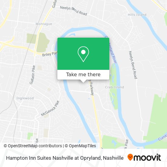 Mapa de Hampton Inn Suites Nashville at Opryland