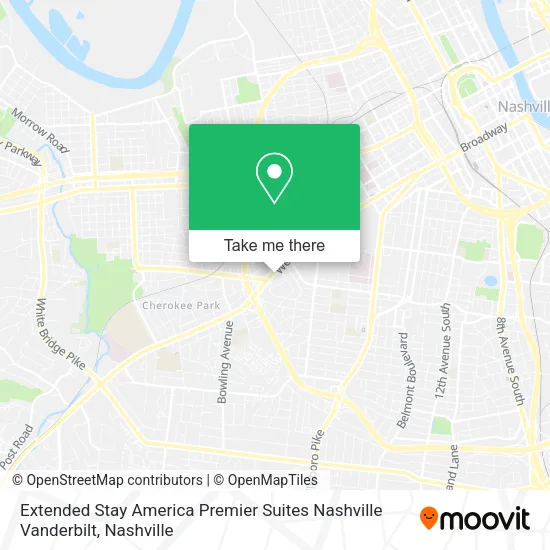 Extended Stay America Premier Suites Nashville Vanderbilt map