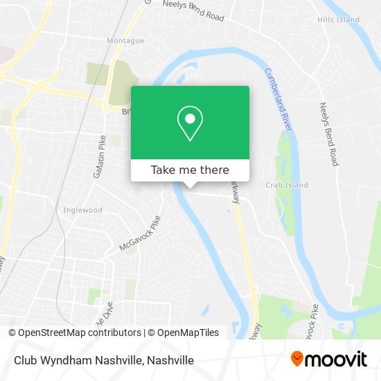 Club Wyndham Nashville map