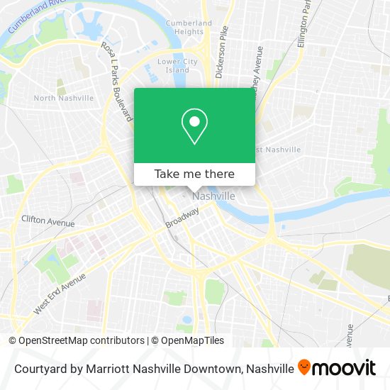 Courtyard by Marriott Nashville Downtown map